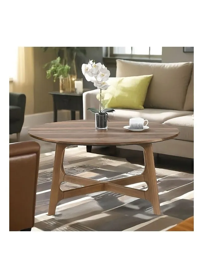 Round High-Quality And Durable Coffee Table Brown 10.6 X 88 X 88 Cm Maeve_C_Rd800-2