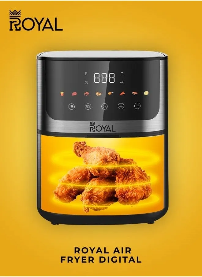 ROYAL Air Fryer Digital RA-AFD4718 |  1400W With BS Plug | Digital Control | Built-In Menu (Black/Gray)-2