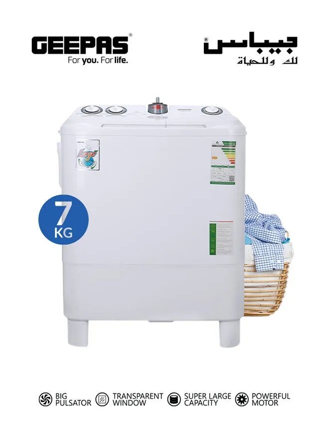 غسالة شبه أوتوماتيكية 7 كجم 670 W GSWM6493NV أبيض-1