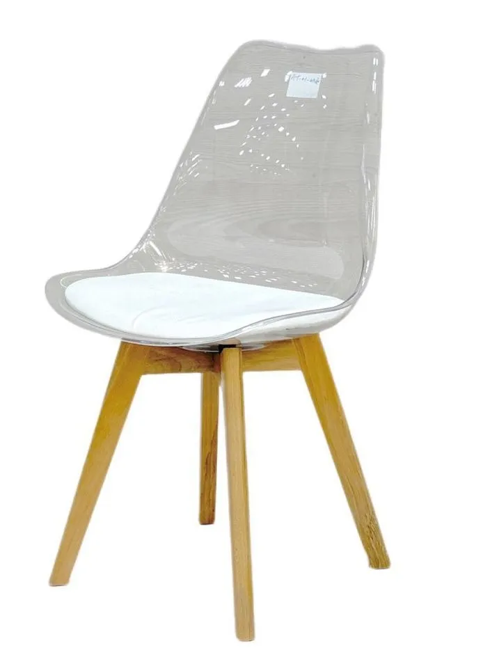 Set of 4 Pieces, Modern Acrylic Dining Chairs for Living Room-2