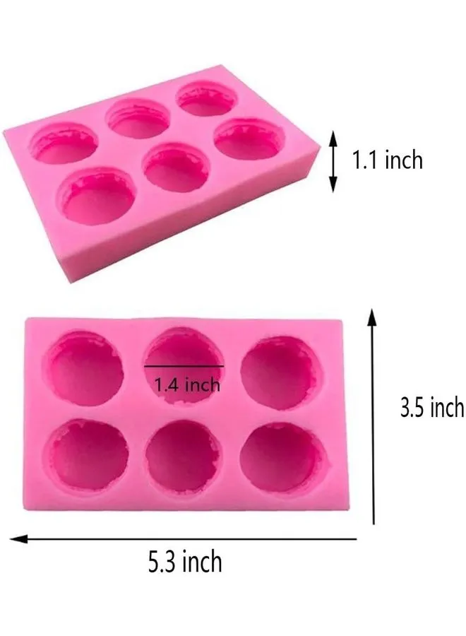 قالب ثلاثي الأبعاد من السيليكون للماكارون والهمبرجر والفوندانت وردي 5.3x3.5x1.1بوصة-2