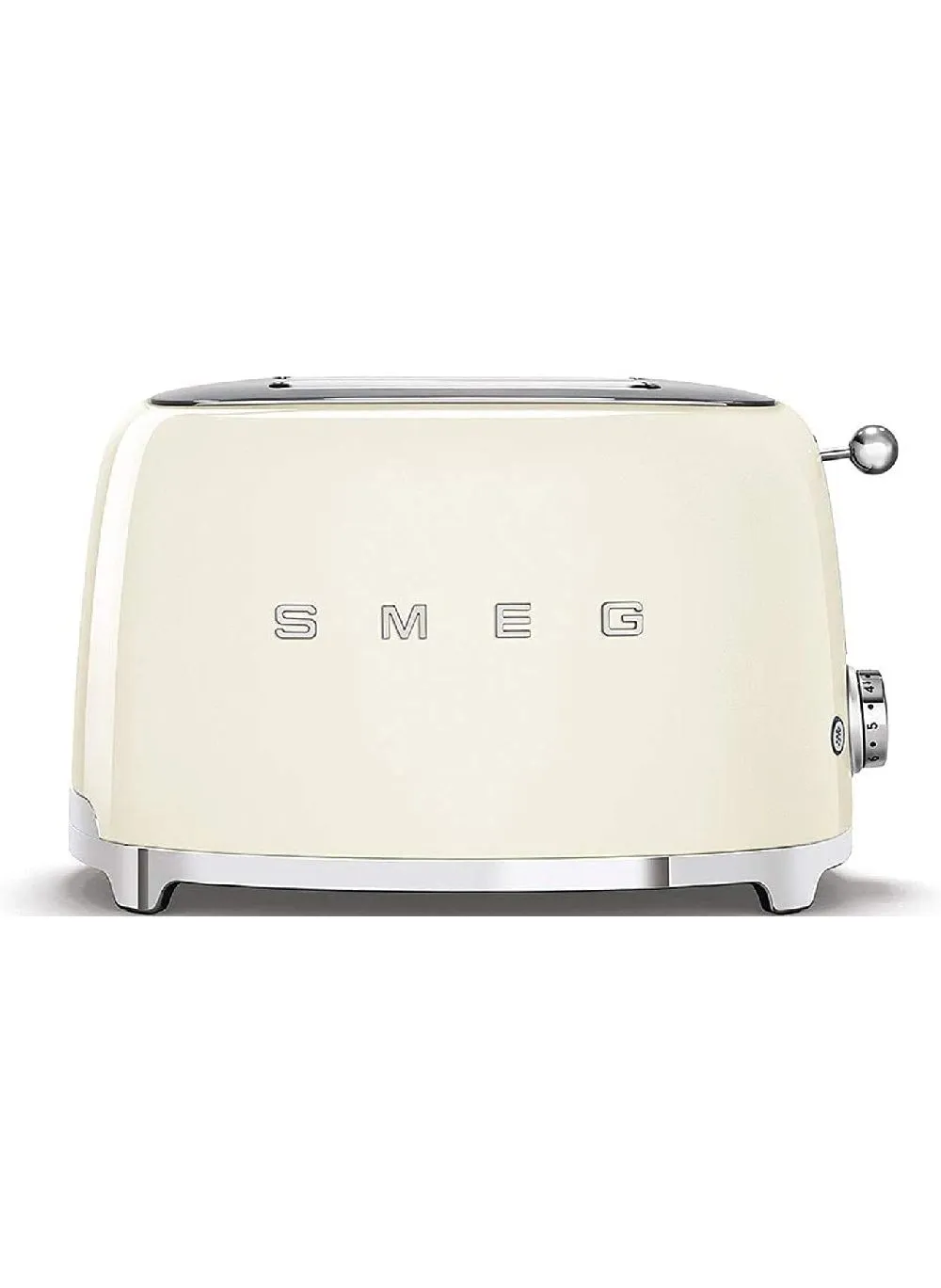 محمصة خبز Smeg TSF01CRUK، طراز ريترو 50's، 2 شريحة، 6 مستويات للتحمير، فتحات خبز واسعة، وظائف إزالة التجمد وإعادة التسخين، صينية فتات قابلة للإزالة، كريمي، ضمان لمدة سنة واحدة 100 W TSF01CRUK-1