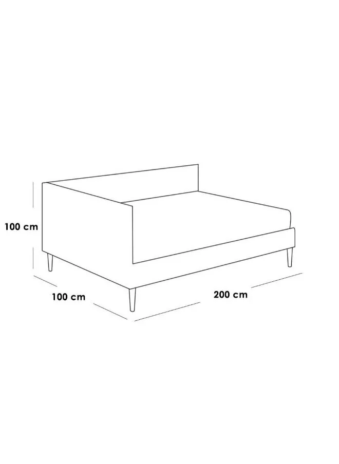 الهوم كنبة سرير 200x100x100 سم - أزرق-2