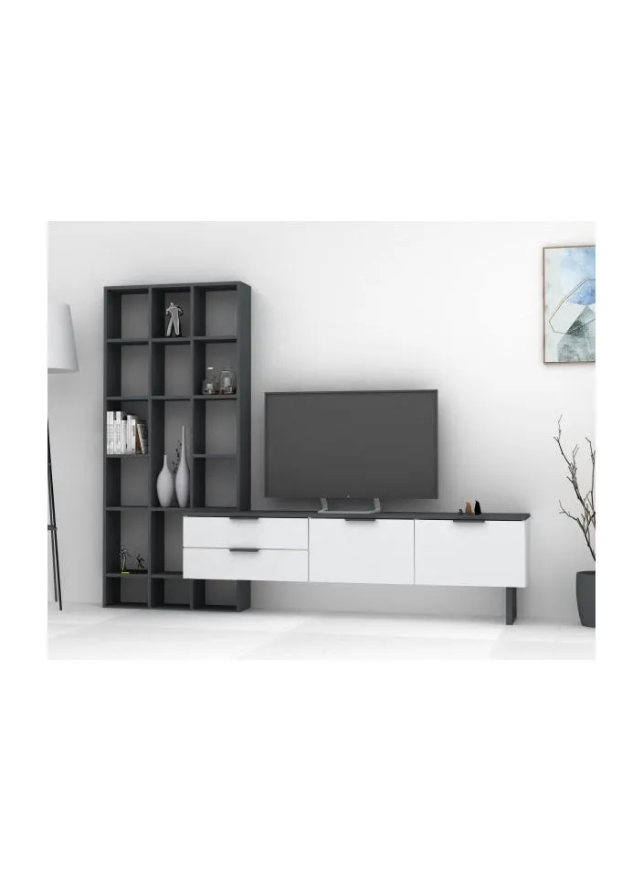 Soft Line Tv Table White/Grey-1