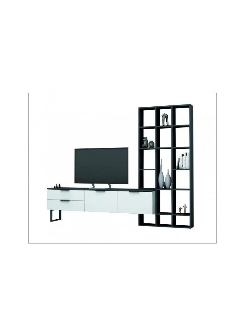 Soft Line Tv Table White/Grey-2