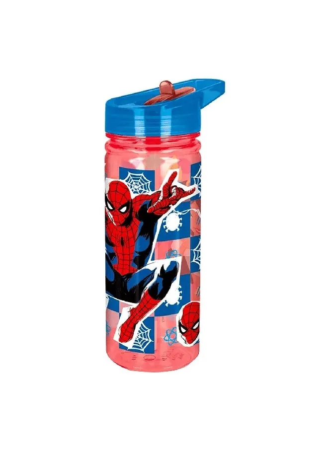 Spiderman Ecozen Leak-Proof Water Bottle with Sippy Straw Red and Blue 580 ml-1