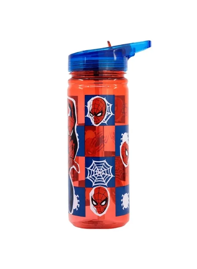 Spiderman Ecozen Leak-Proof Water Bottle with Sippy Straw Red and Blue 580 ml-2