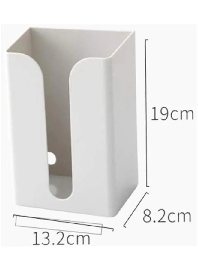 حامل مناديل ورقية مربع الشكل ويعلق على الحائط أبيض 19x13.2x8.2سم-2