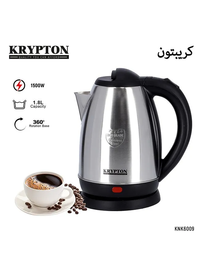 غلاية كهربائية من الستانلس ستيل 1.8 L 1500 W 1500 KNK6009B فضي-1