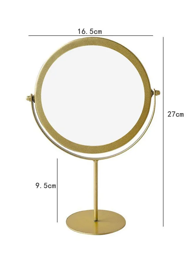 مرآة طاولة مع حامل ذهبي 16.5x27سم-2
