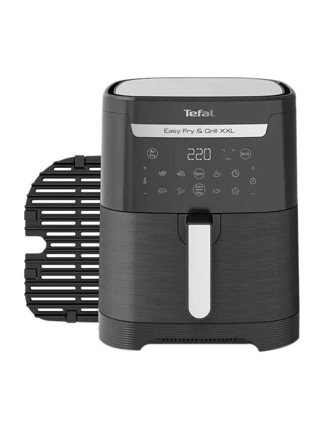 TEFAL Easy Fry & Grill | 2-in-1 Air fryer and Grill | XXL Capacity | Flexcook Divider for Dual Cooking | Perfect Searing | Crisp Results | Healthy Cooking | 8 Automatic Programs 6.5 L 1800 W EY801827 Black-1