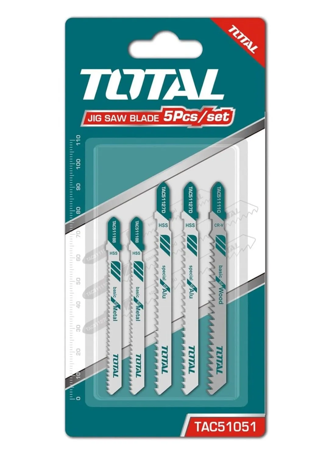 TOTAL مجموعة شفرات منشار الرقصة 5 قطع TAC51051-1