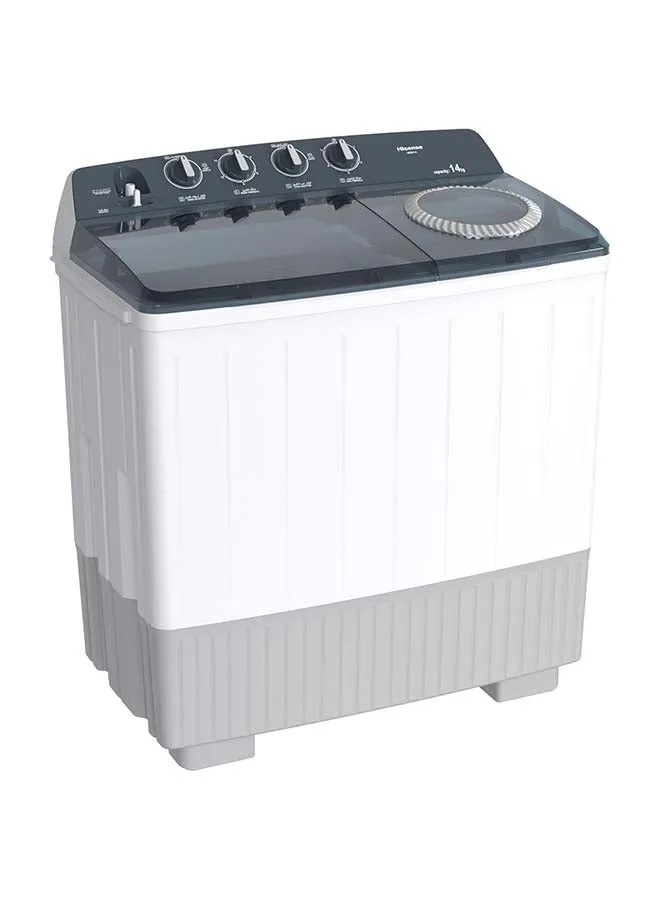 Twin Tub Semi Auto 14 Kg Washing Machine, Easy to Move, Noiseless, High Quality WSG14 White-1