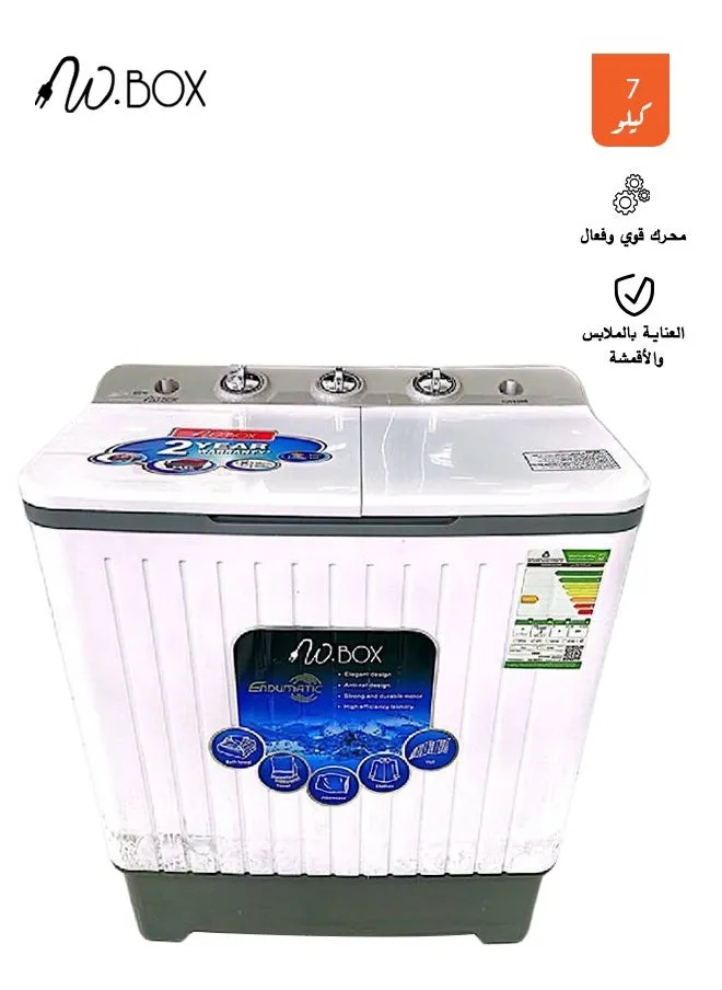 Twin Tub Washing Machine - 7 kg - Top Load - White - WB9010L-1