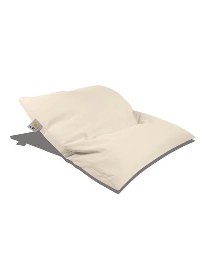 Ultra-Soft Bean Bag Relaxing Chair White 140 x 25 x 160cm-1