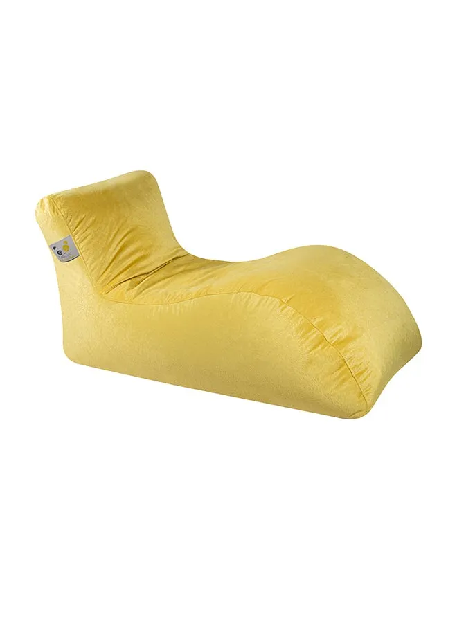 Ultra-Soft Bean Bag Relaxing Chair Yellow 135x35x70cm-1