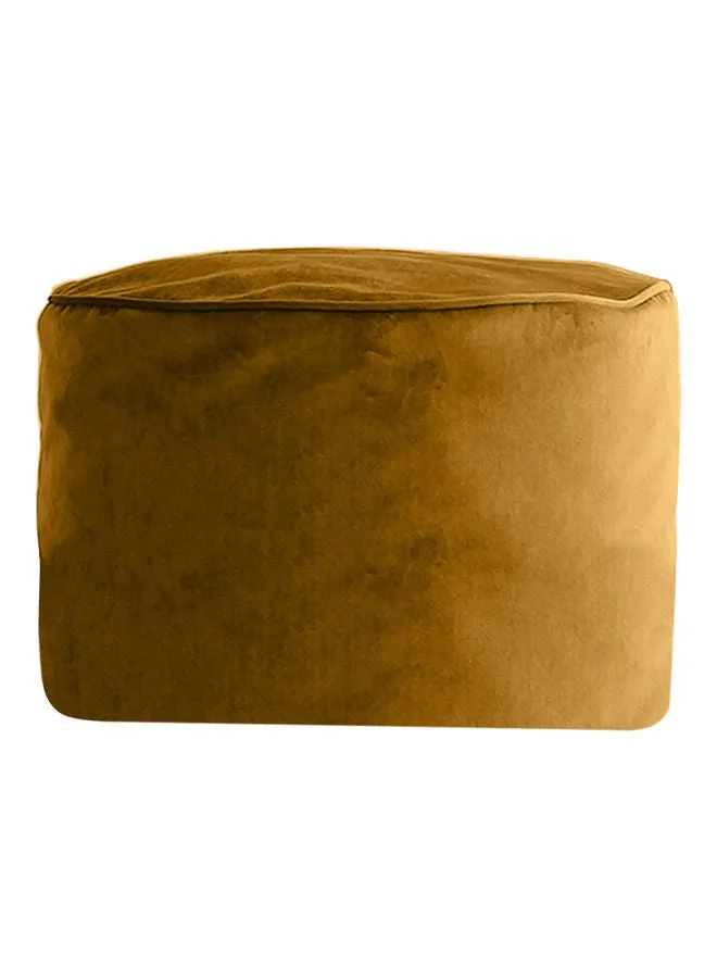 Velvet Round Bean Bag Microfiber Filler Camel 100x100x40cm-1