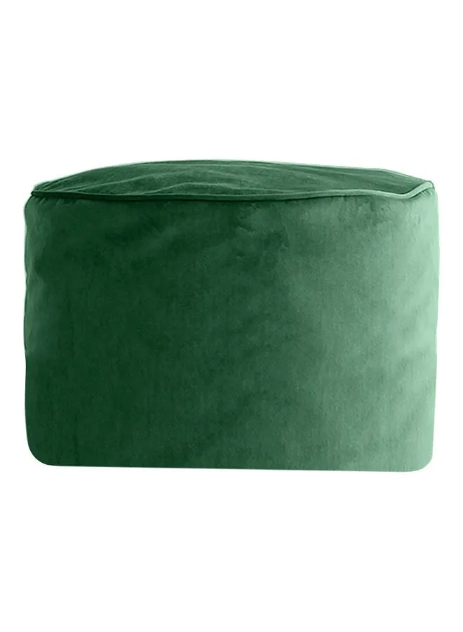 Velvet Round Bean Bag Microfiber Filler Green 60x60x20cm-1