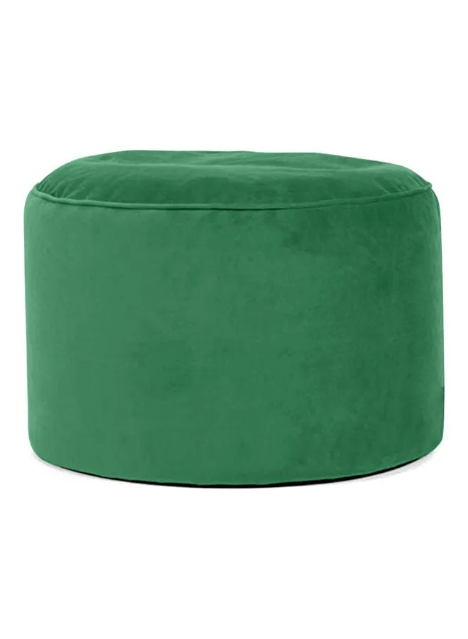 Velvet Round Bean Bag Pouf Green 55x55x35cm-1