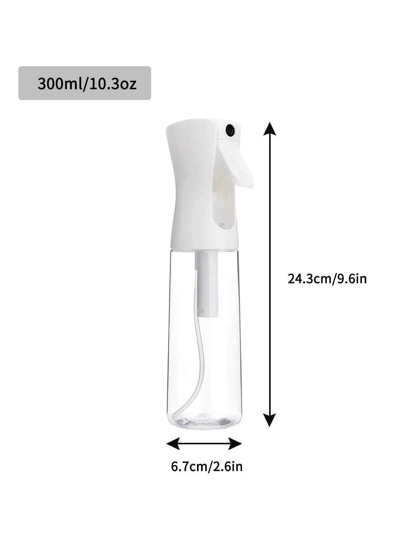 زجاجة رذاذ ماء للشعر 10 أونصة ، كبيرة فائقة الدقة مستمرة لتصفيف الشعر والعناية بالبشرة والتنظيف والنباتات والتغشية ، شفاف-2