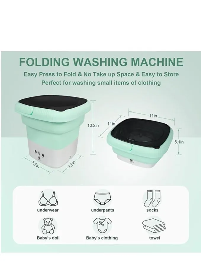 Zoom Plus Mini Foldable Washer,Spin Dryer Small Foldable Bucket Washer, Suitable for Apartment Dorm,Travelling-1