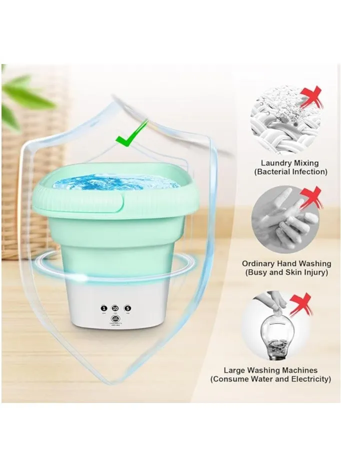 Zoom Plus Mini Foldable Washer,Spin Dryer Small Foldable Bucket Washer, Suitable for Apartment Dorm,Travelling-2